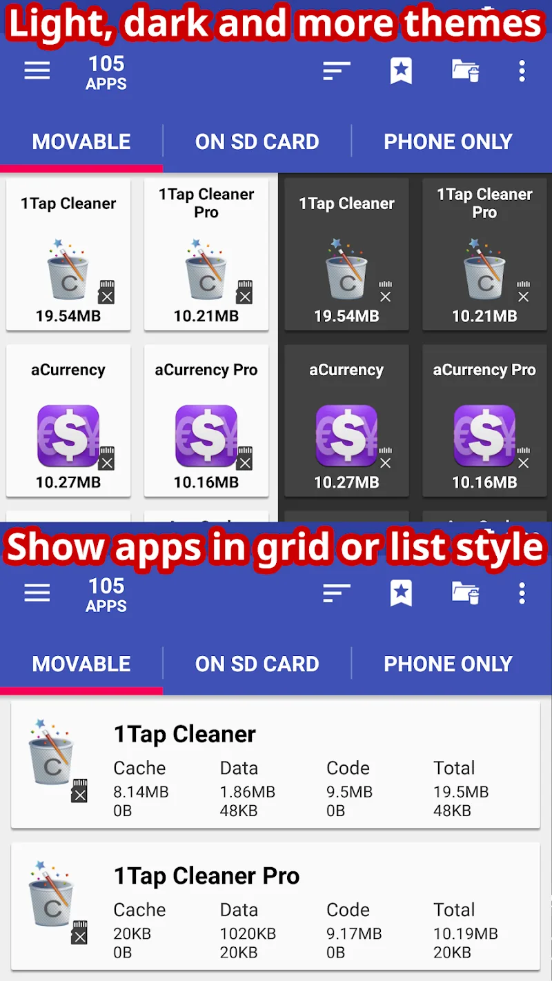 Скриншот AppMgr Pro III (App 2 SD) 5
