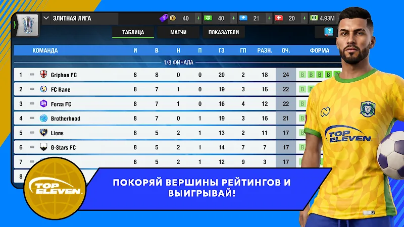 Скриншот Top Eleven 6