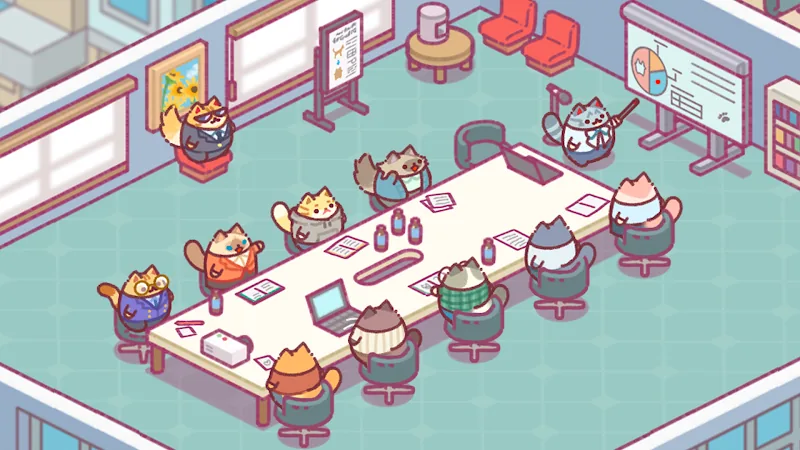 Скриншот Office Cat: Idle Tycoon Game 6