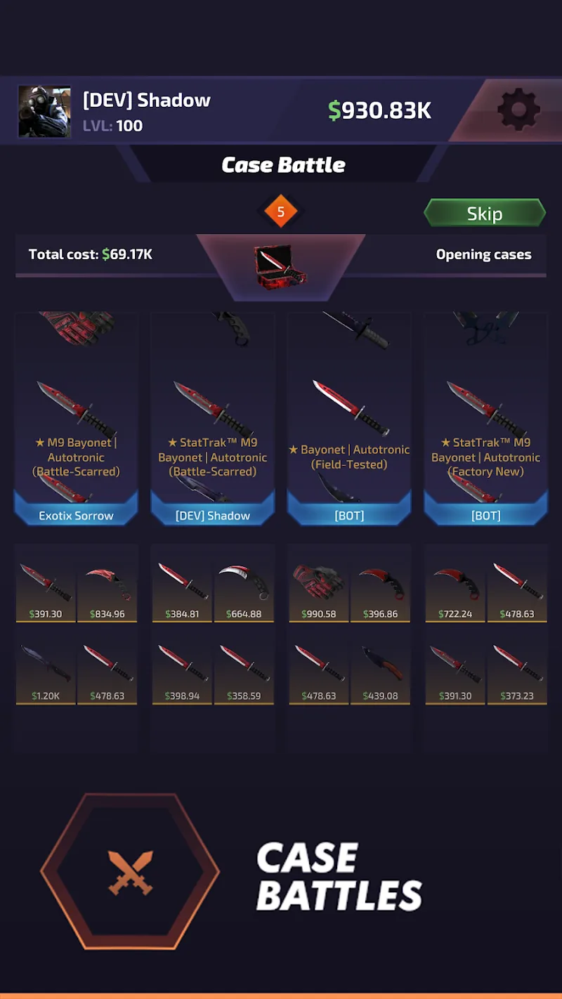 Скриншот Case Battle: Skins Simulator 5