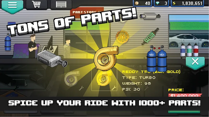Скриншот Pixel Car Racer 2