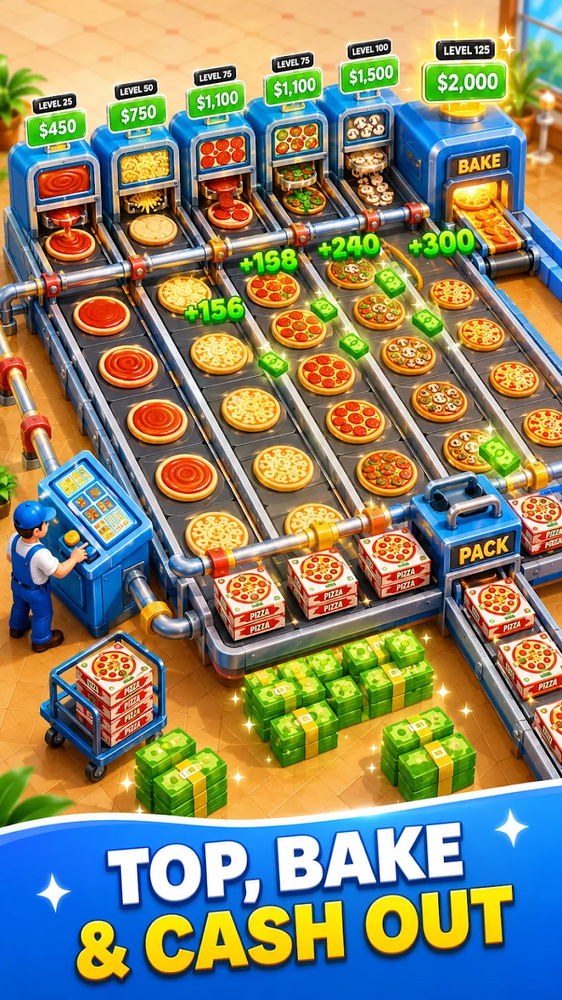 Скриншот Idle Pizza Production Tycoon 3