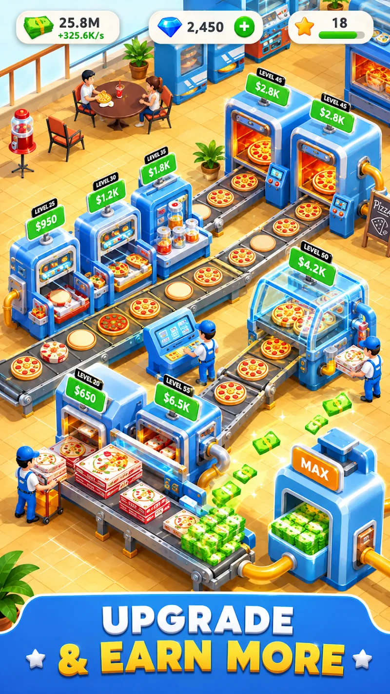 Скриншот Idle Pizza Production Tycoon 5