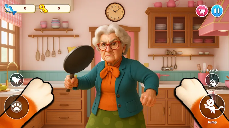 Скриншот Cat Mayhem: Gran’s Angry 2