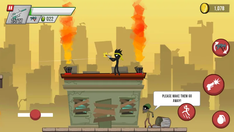 Скриншот Stickman vs Zombies 6