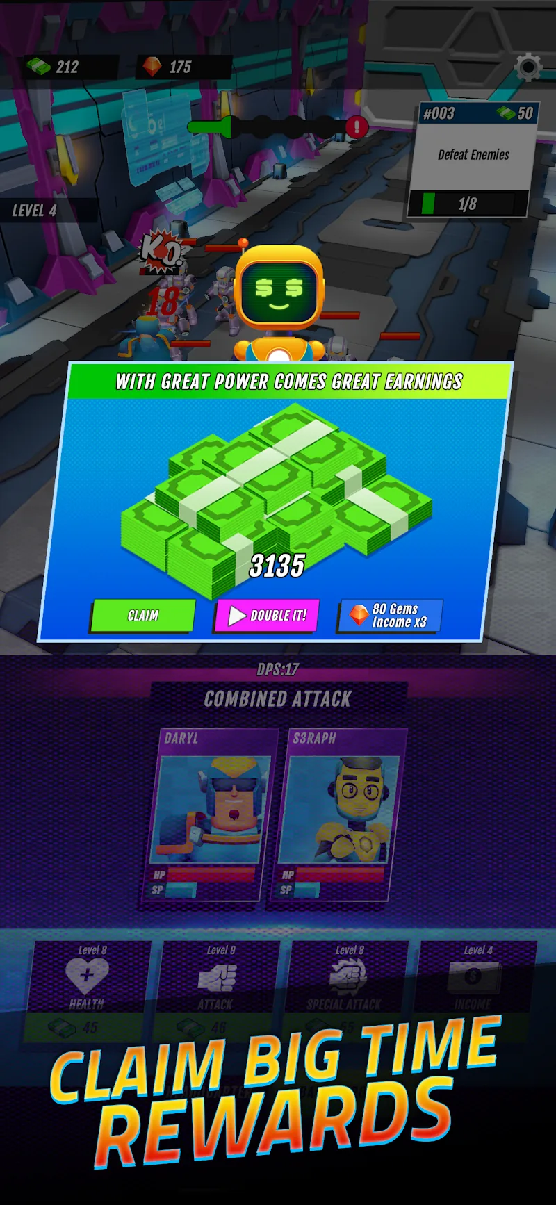 Скриншот Superheroes Idle RPG League 6