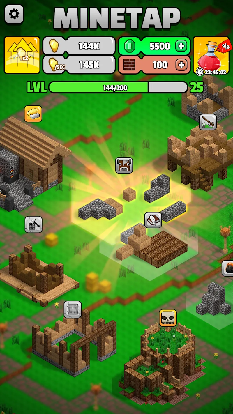 Скриншот Minetap – Merge кликер 6