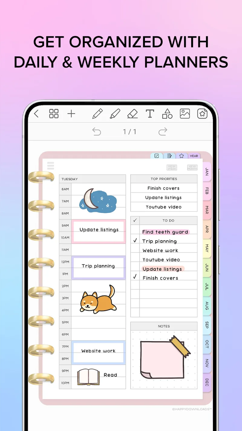 Скриншот Penly: Digital Planner & Notes 3